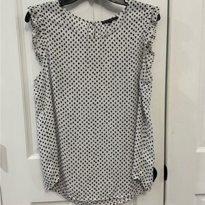 Adrianna Papell‎ Sleeveless Polka Dot Blouse - Size L